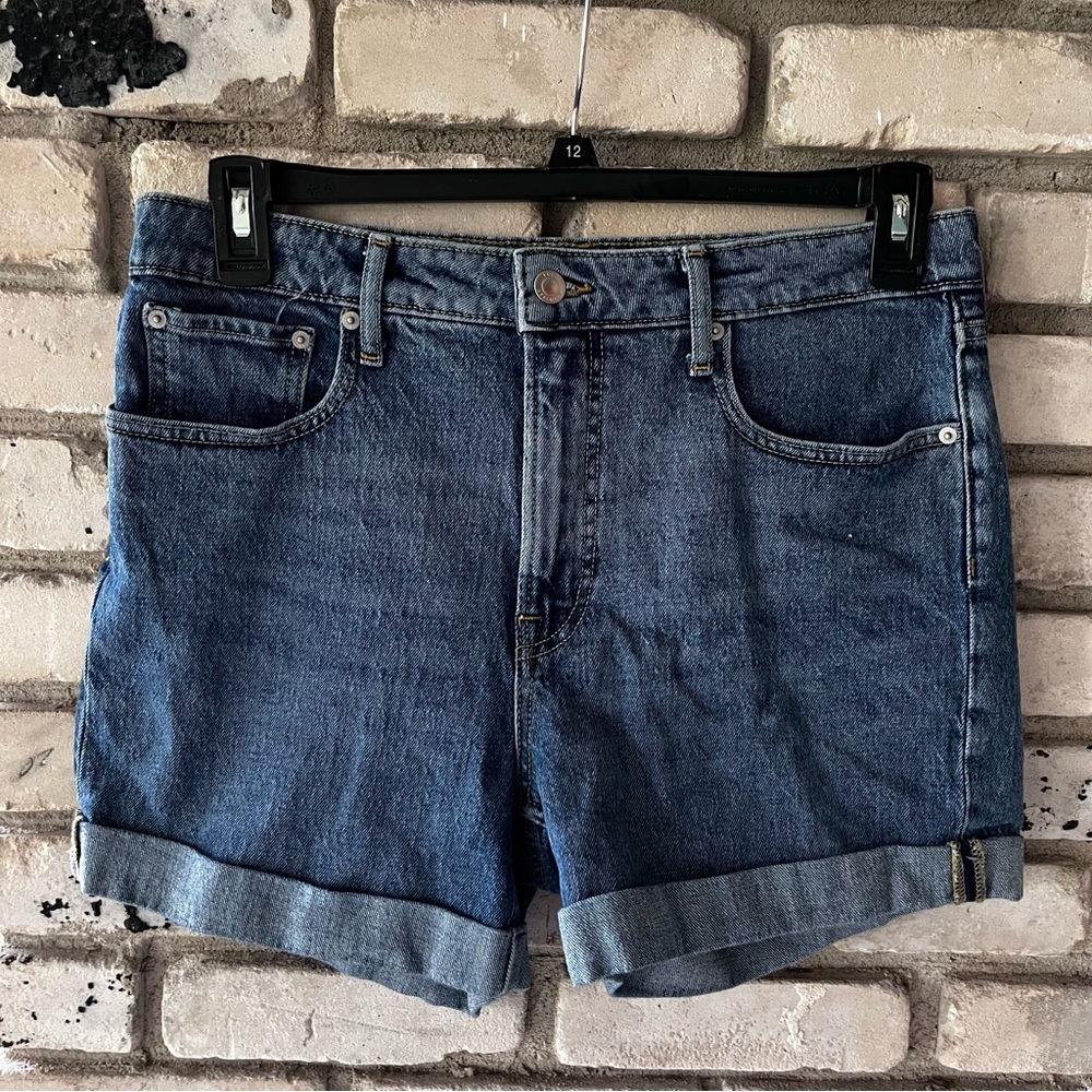 Free Assembly Blue Denim Jean shorts with cuffs